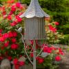 "Chelsea" 64.75" Tall Iron Birdhouse Stake