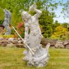 "Peter" the Merman Garden Statue with Seashell Spyglass