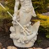 "Peter" the Merman Garden Statue with Seashell Spyglass