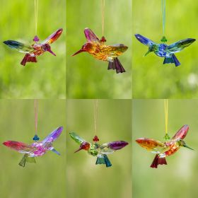 Five Tone Acrylic Hummingbird Chime in 6 Assorted Color Variations (Set Number: Set 1)