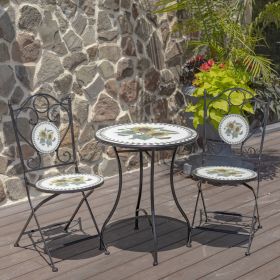 Round Mosaic Bistro Sets (Pattern: Odessa)