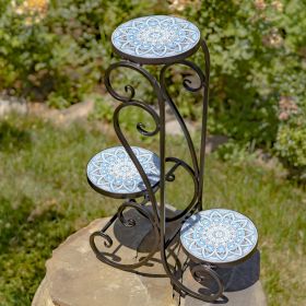 3-Tier Mosaic Plant Stands (Pattern: Savannah)