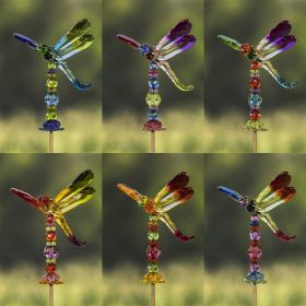 Five Tone Acrylic Garden Stakes in 6 Assorted Colors (Style: Dragonfly)