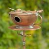 Birdhouse Garden Stake in Antique Copper and Varying Styles