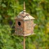 Birdhouse Garden Stake in Antique Copper and Varying Styles