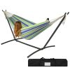 Portable Cotton Hammock with Metal Stand and Carry Case