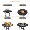 4-in-1 Fire Pit, BBQ Grate, Ice Bucket, & Dining Table