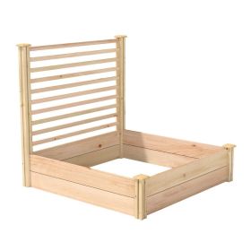 4x4 Untreated Wood Raised Garden Bed (Type: Cedar with Trellis)