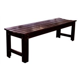 Painted Cedar Backless Garden Bench (Color: Burn Brown)