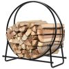 Round Steel Hoop Firewood Storage Rack