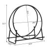 Round Steel Hoop Firewood Storage Rack