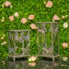 Rectangular Glass Butterfly Lanterns