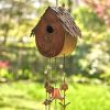 Hanging Birdhouse with Wind Chime and Varying House Styles