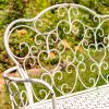 "Esme" Iron Garden Bench with Heart Designs