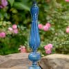 Tall Round Pedestal Birdbath with Bird Details