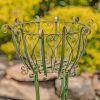 Set of 2 Tall Iron Basket Plant Stands