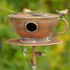 Birdhouse Garden Stake in Antique Copper and Varying Styles