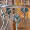 Set of 2 Hourglass Shaped Iron Bird Cage Plant Stands "London 1820"