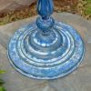 Tall Round Pedestal Birdbath with Bird Details