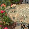 Set of 3 Frosted Gold Iron Birdbaths