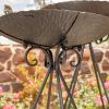 Set of 3 Frosted Gold Iron Birdbaths