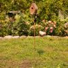 Country Style Iron Birdhouse Stake with Varying House Shapes