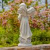 "Sopia" the Magnesium Angel Statue Holding Bouquet