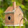 Birdhouse Garden Stake in Antique Copper and Varying Styles