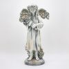 "Sopia" the Magnesium Angel Statue Holding Bouquet